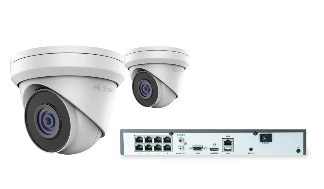 HiLook by Hikvision IP 2 Camera 4K 8MP CCTV Kit - HI-KIT-IPC-8MP-2