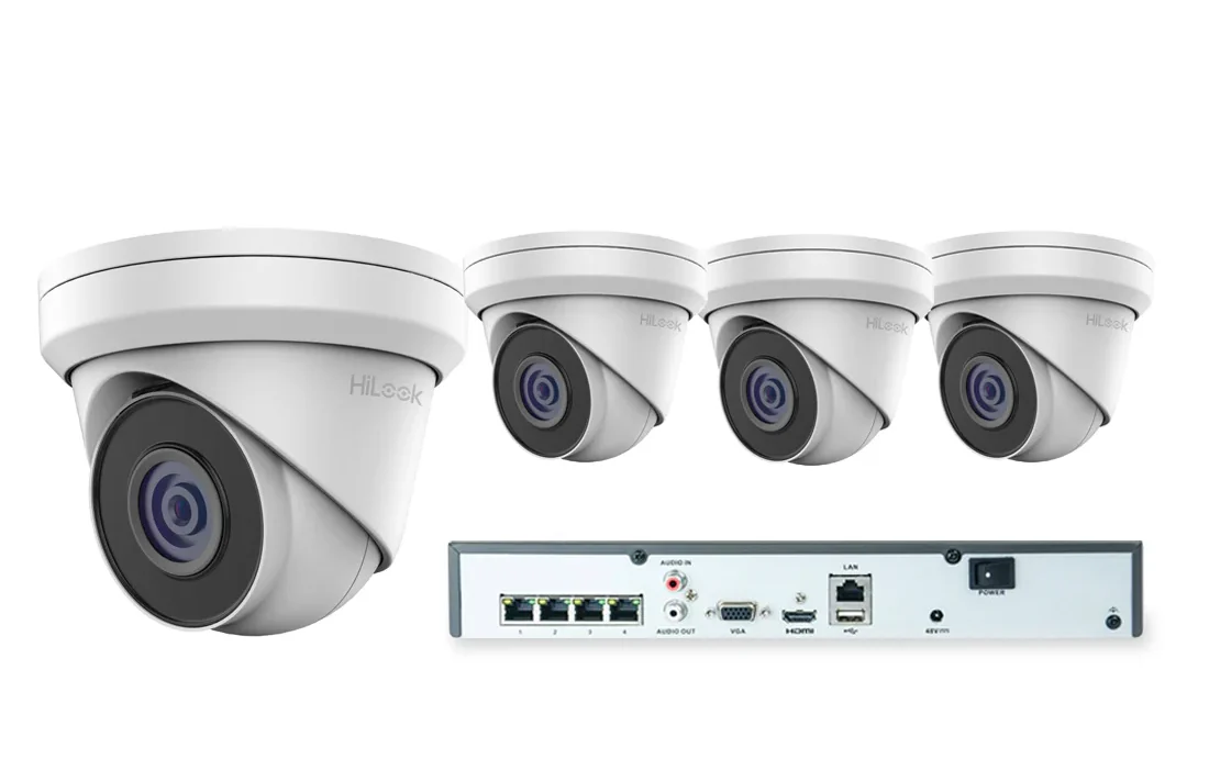 HiLook by Hikvision IP 4 Camera 5MP CCTV Kit - HI-KIT-IPC-5MP-4
