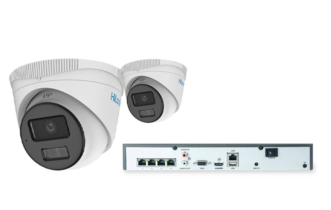 HiLook by Hikvision IP Smart Hybrid ColorVu 2 Camera 4MP CCTV Kit - HI-KIT-IPC-HYB-4MP-2