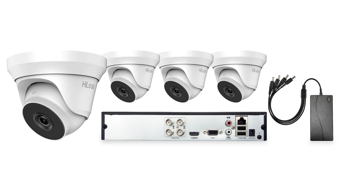 HiLook by Hikvision 4 Camera 4ch 1080P 2MP 40M CCTV Kit - HI-KIT-TVI-2MP-40M-4