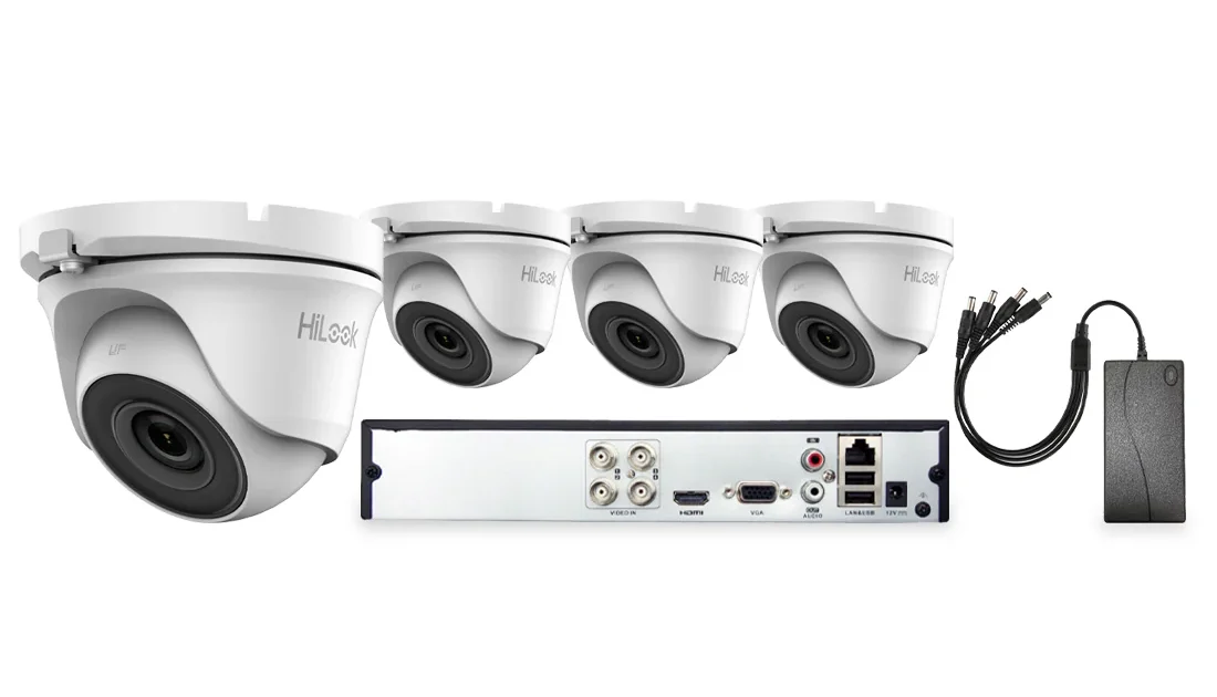 HiLook by Hikvision 4 Camera 4ch 5MP 20M CCTV Kit - HI-KIT-TVI-5MP-20M-4