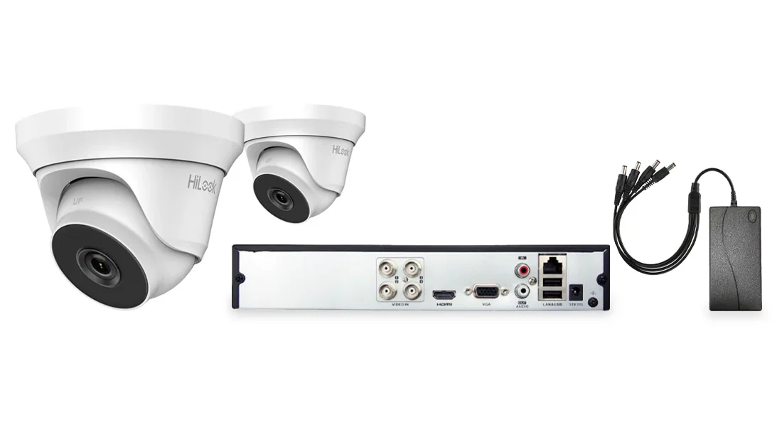 HiLook by Hikvision 2 Camera 4ch 5MP 40M CCTV Kit - HI-KIT-TVI-5MP-40M-2