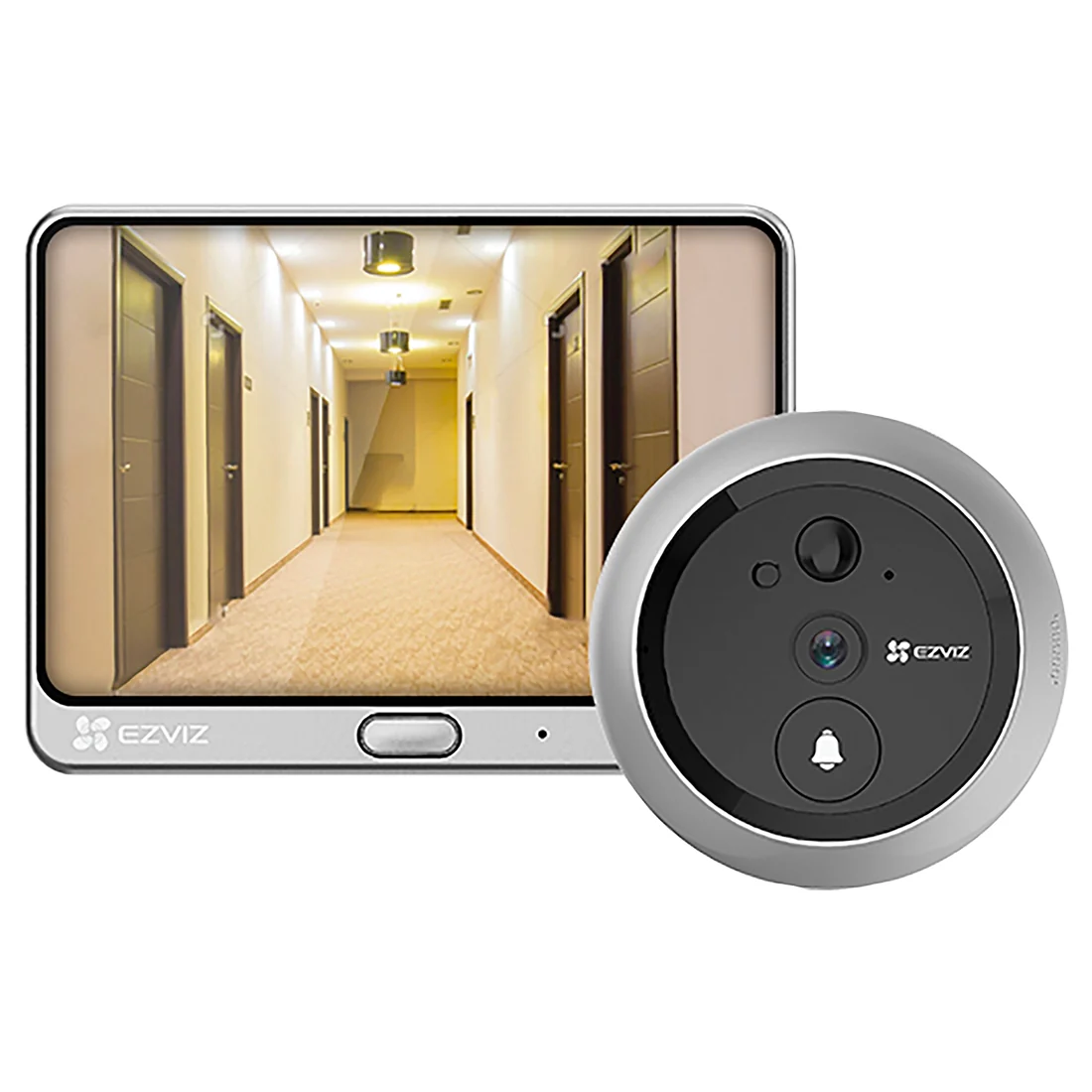 EZVIZ Wireless WIFI 2MP Peephole Doorbell Camera Kit with Monitor - DP2