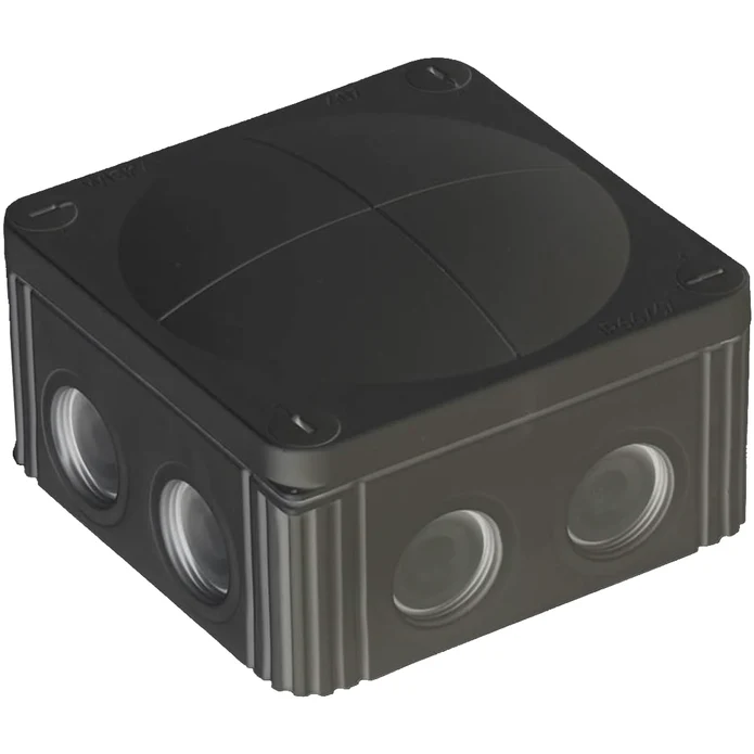 Wiska COMBI 308 Junction Box in Black - COMBI-308-B