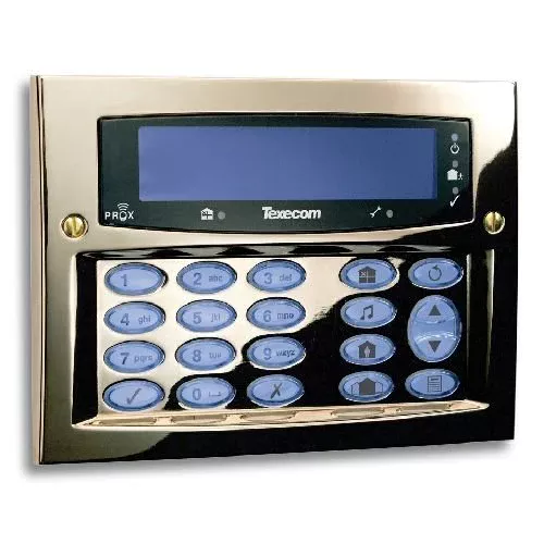 Texecom Premier Elite FMK Flush Mount Keypad - Polished Brass - DBD-0122