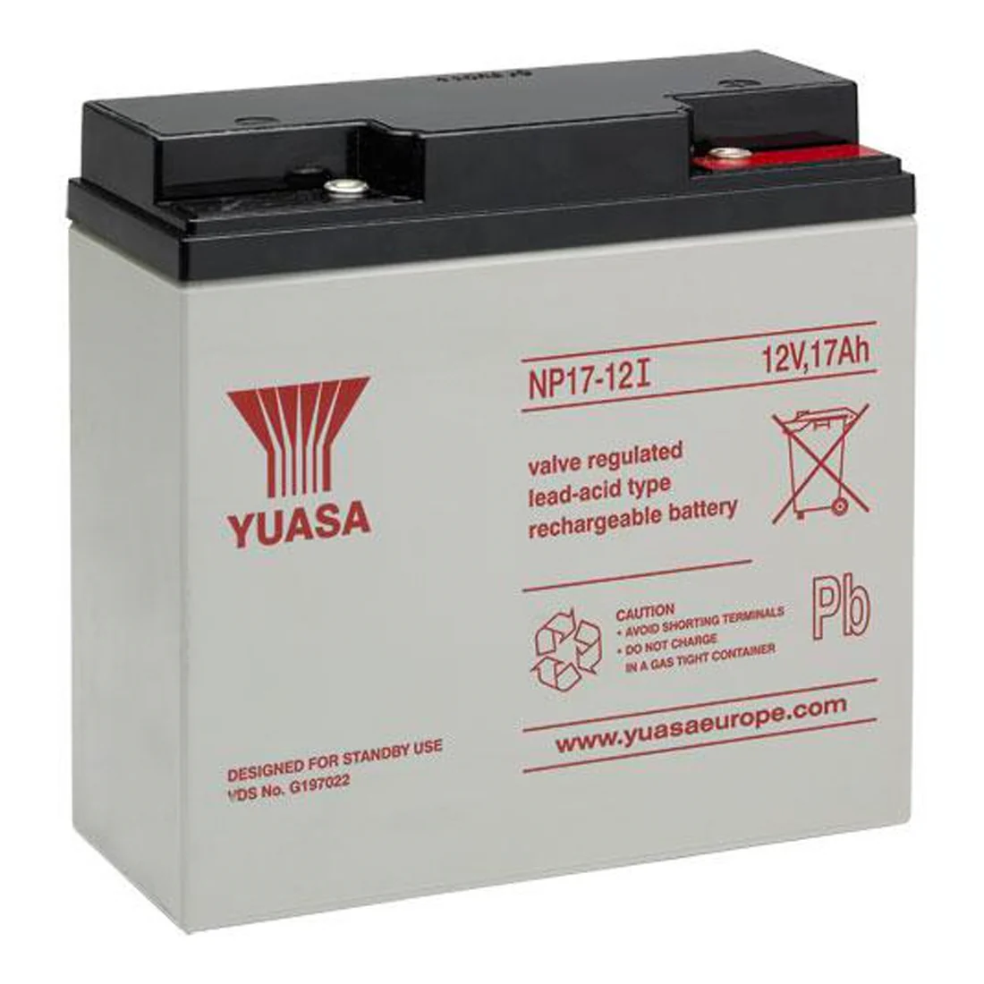 Yuasa NP 12v 17Ah Alarm Battery - NP17-12