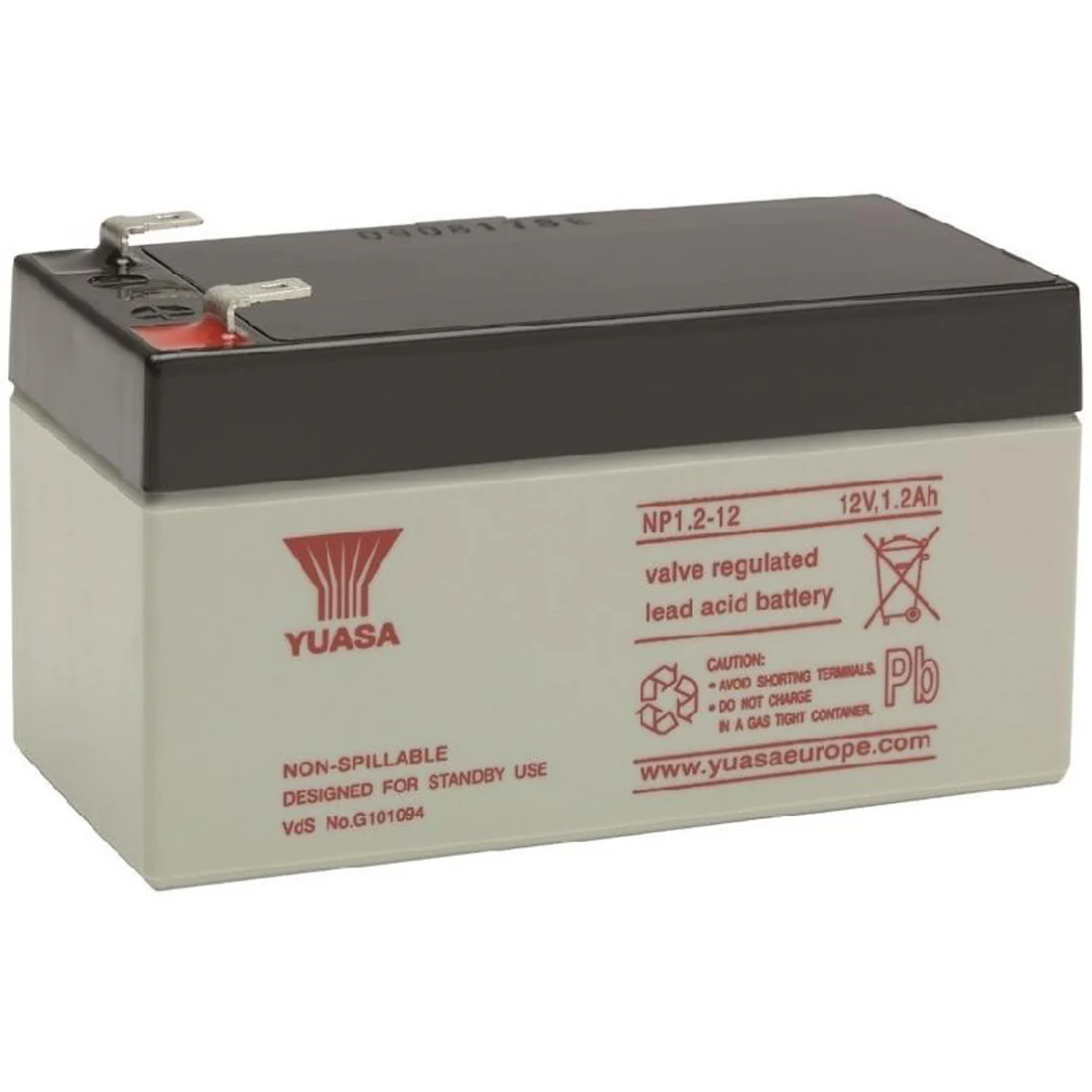 Yuasa NP 12v 1.2Ah Alarm Battery - NP1.2-12