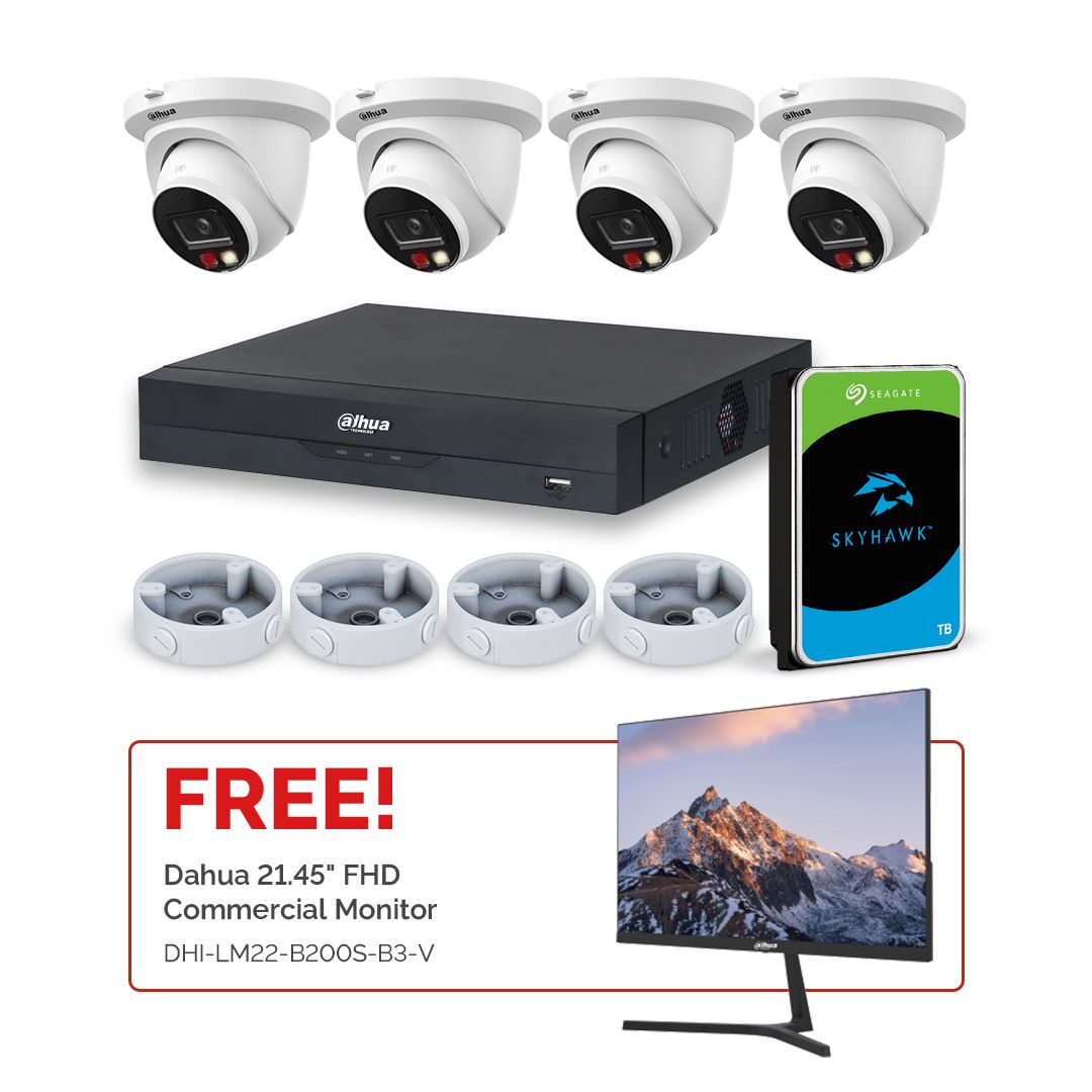 Dahua 4x 8mp IP Camera CCTV Kit Bundle