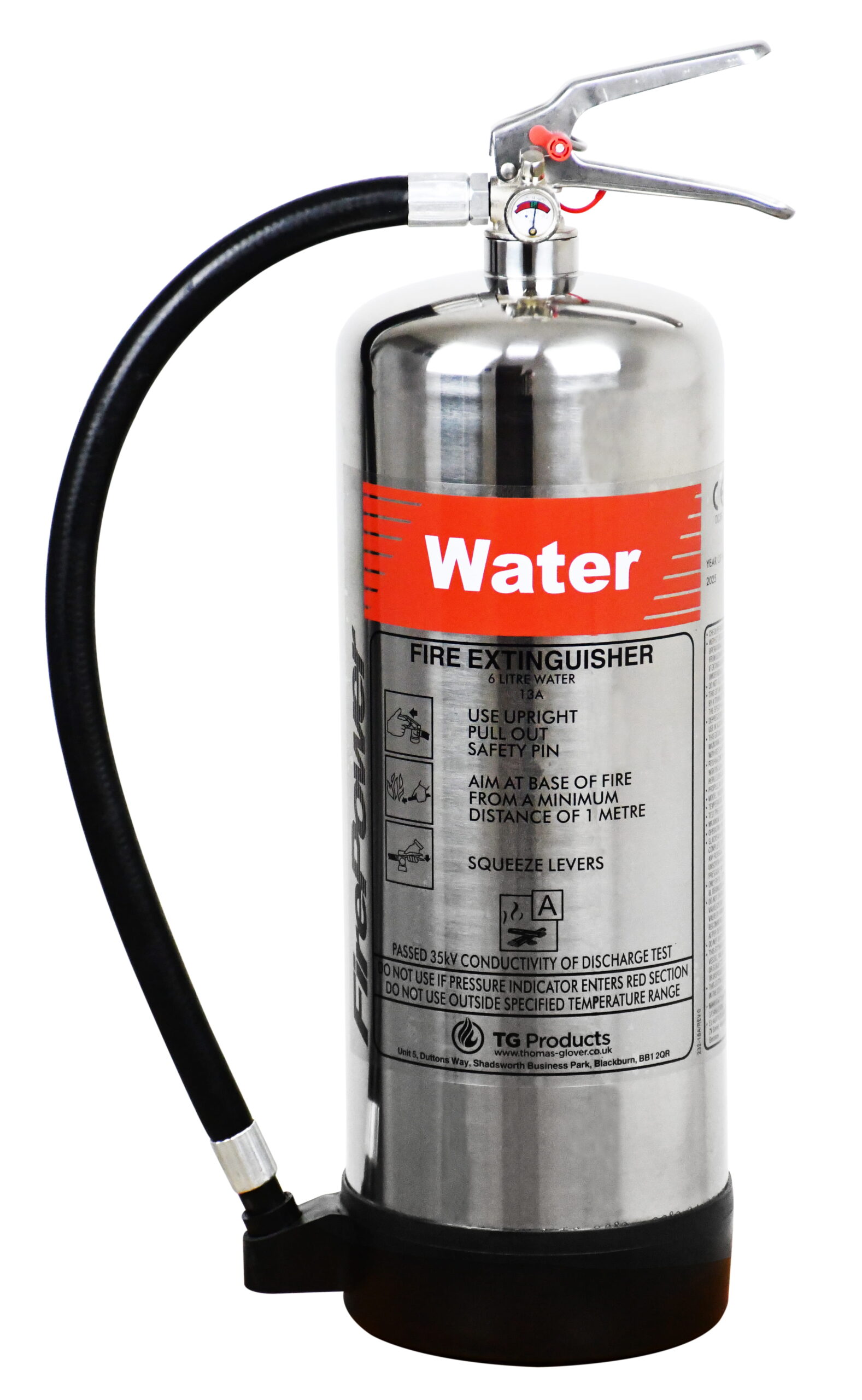 FirePower Polished 6L Water (Stainless Steel) Extinguisher