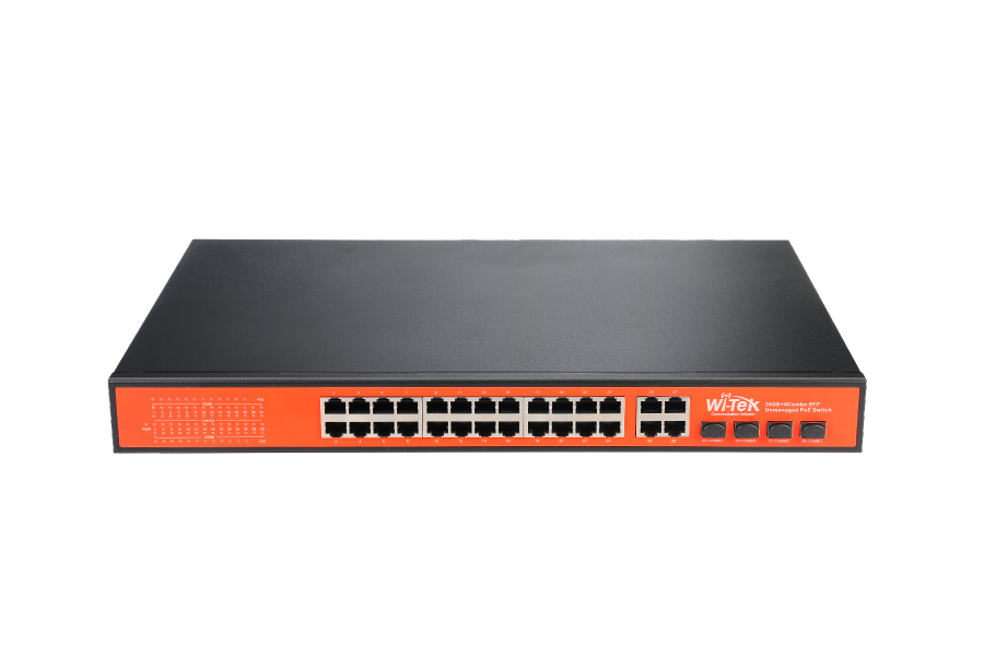 Wi-Tek WI-PS328GF - 24 Port Gigabt PoE Switch 400W