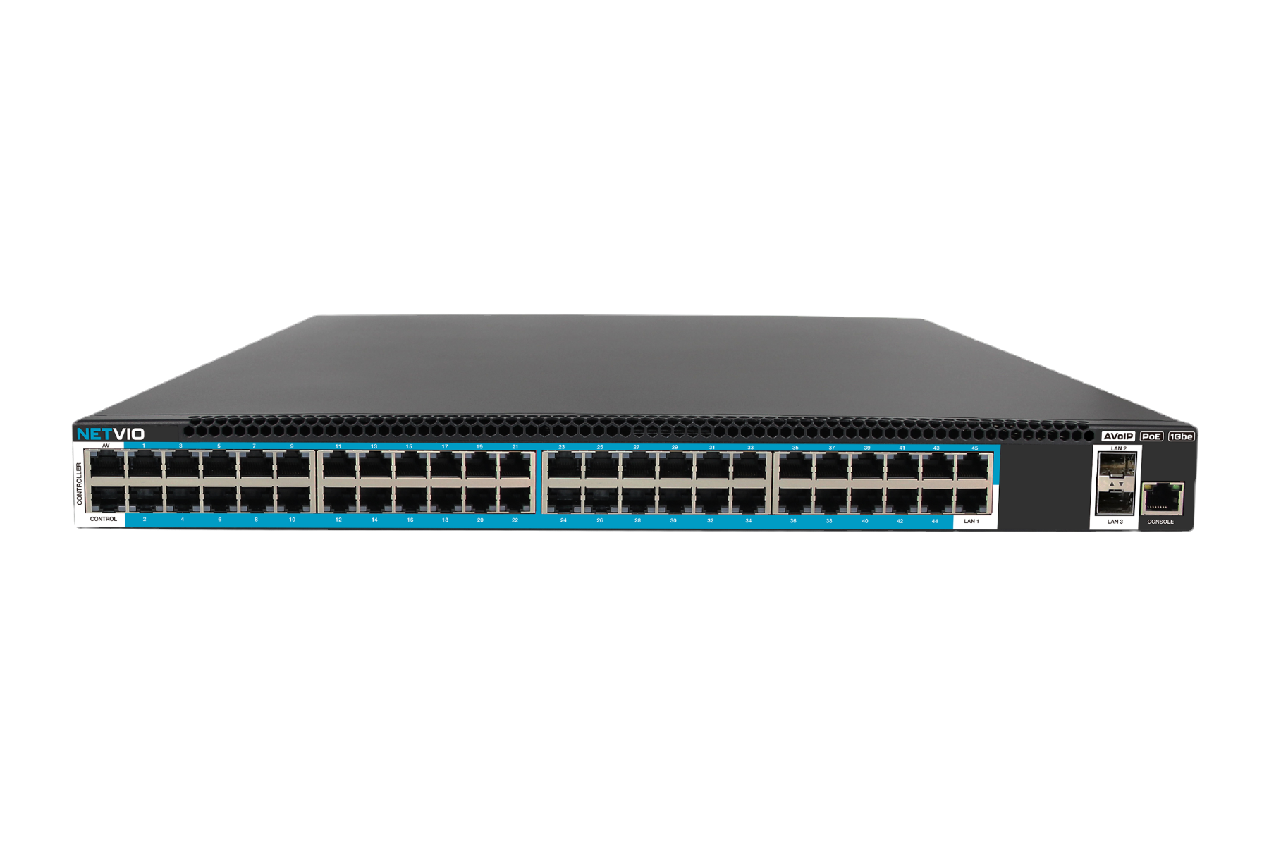 48-Port GB PoE Plug and Play AVoIP Network Switch