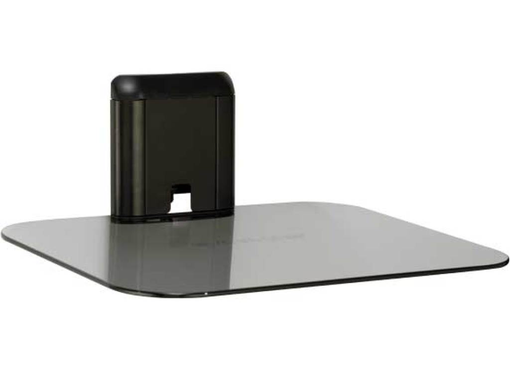 Wall Mounted Single-Glass Accessory Shelf-Cable Management