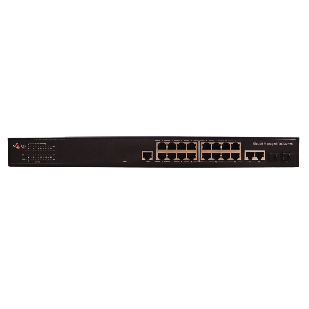 Noctis Pro - 16 Port Managed Gigabit PoE Switch 300W