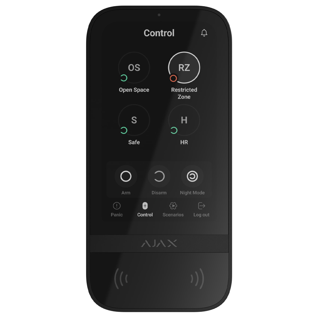 Ajax Keypad TouchScreen Wireless Arming Station - Black (AJA-58454)