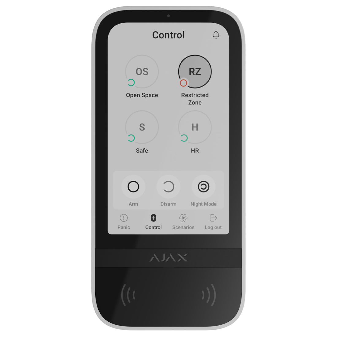 Ajax Keypad TouchScreen Wireless Arming Station - White (AJA-58455)