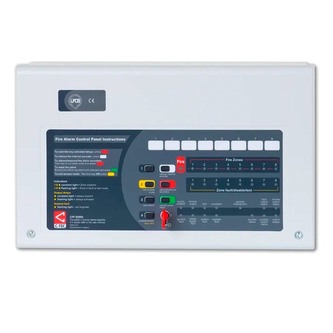 C-TEC CFP Conventional 4 Zone Fire Panel (CFP704-4)