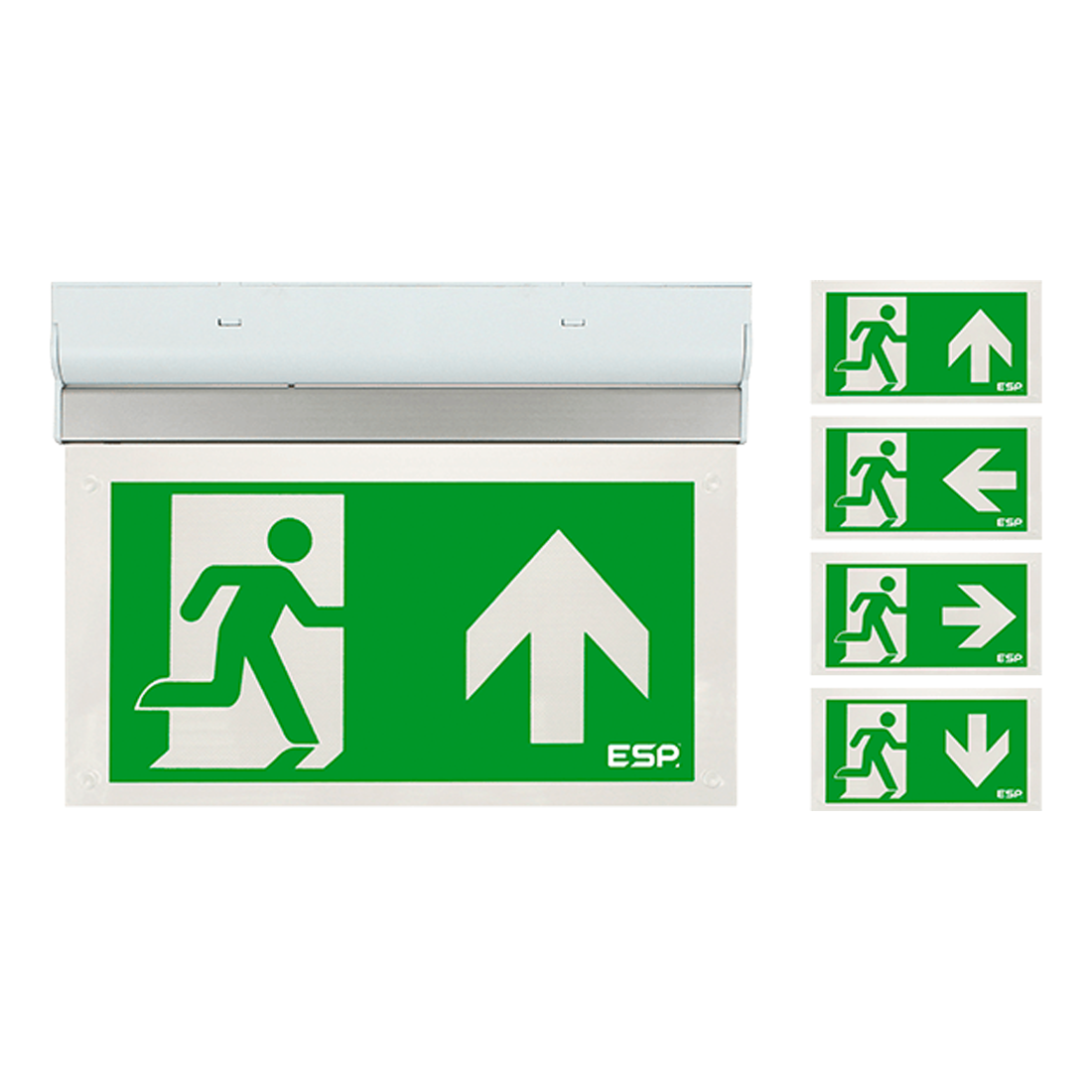 ESP Duceri Emergency Exit Sign 3W LED IP20 - All Legends (D130AWH)