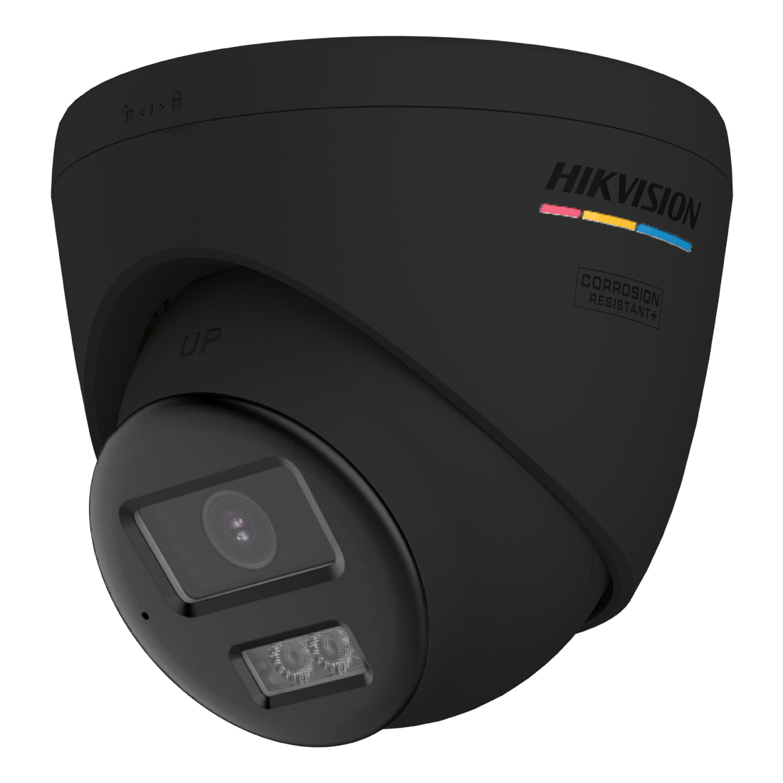 Hikvision POC + AoC Hybrid ColorVu 3K 40m Turret Dome with Microphone 2.8mm - Black (DS-2CE72KF3T-LSYE-2.8MM-BK)