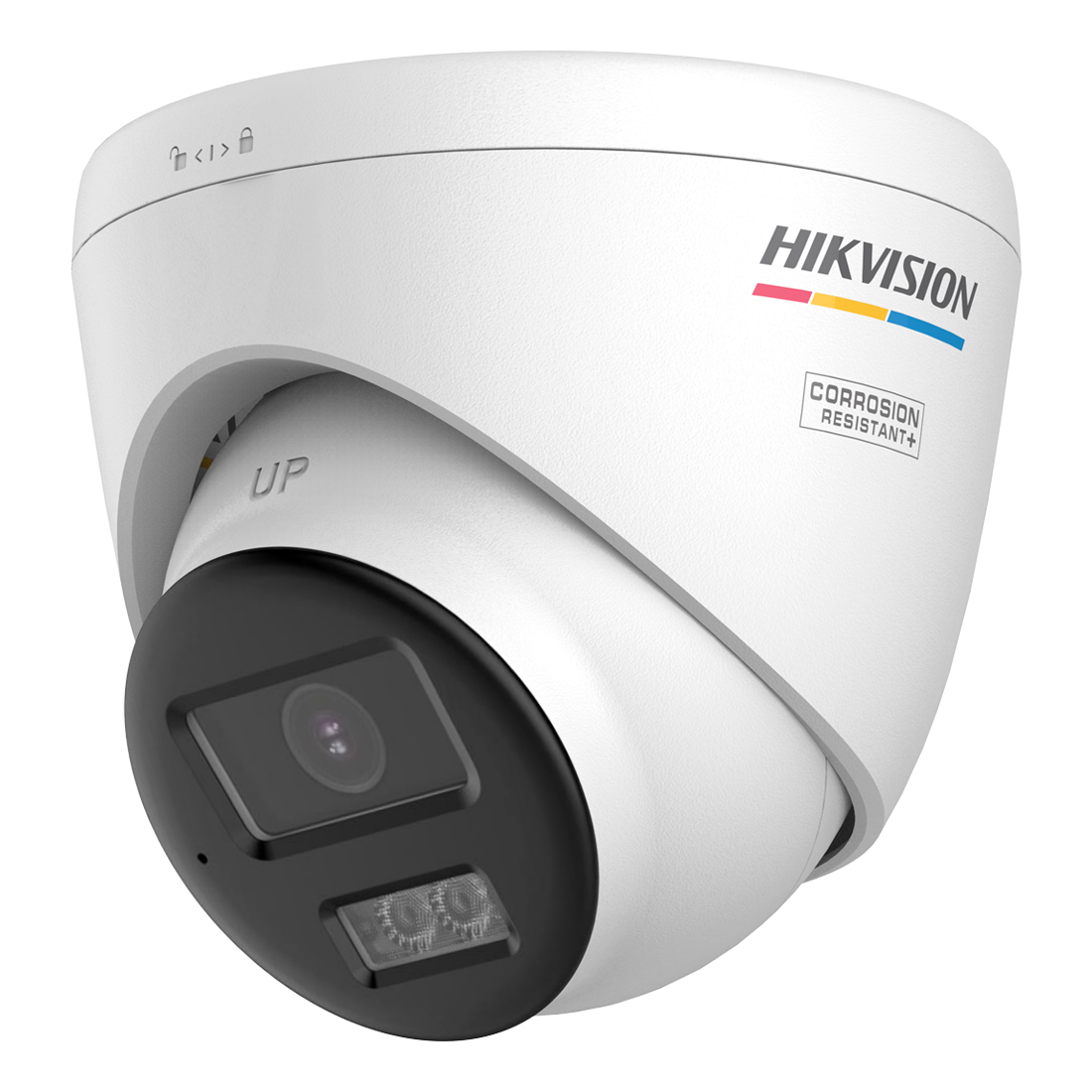 Hikvision AOC Smart Hybrid Light 3K 40M Turret Dome with Two-Way Audio 2.8mm – (DS-2CE72KF0T-LTS)