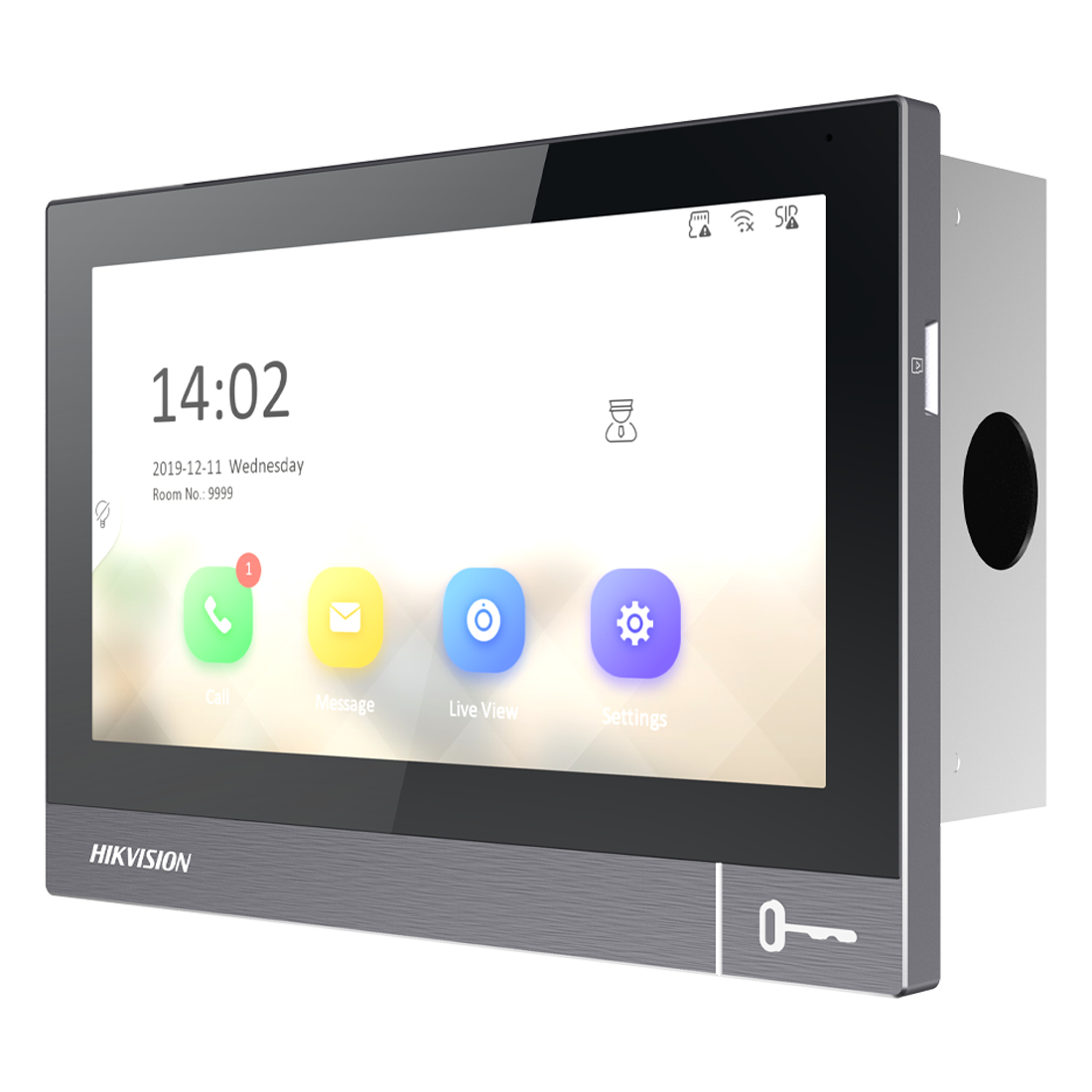 Hikvision IP Intercom 7” Pro Touchscreen Monitor - Flush (HIK-DS-KH8381-WTE1/FLUSH)