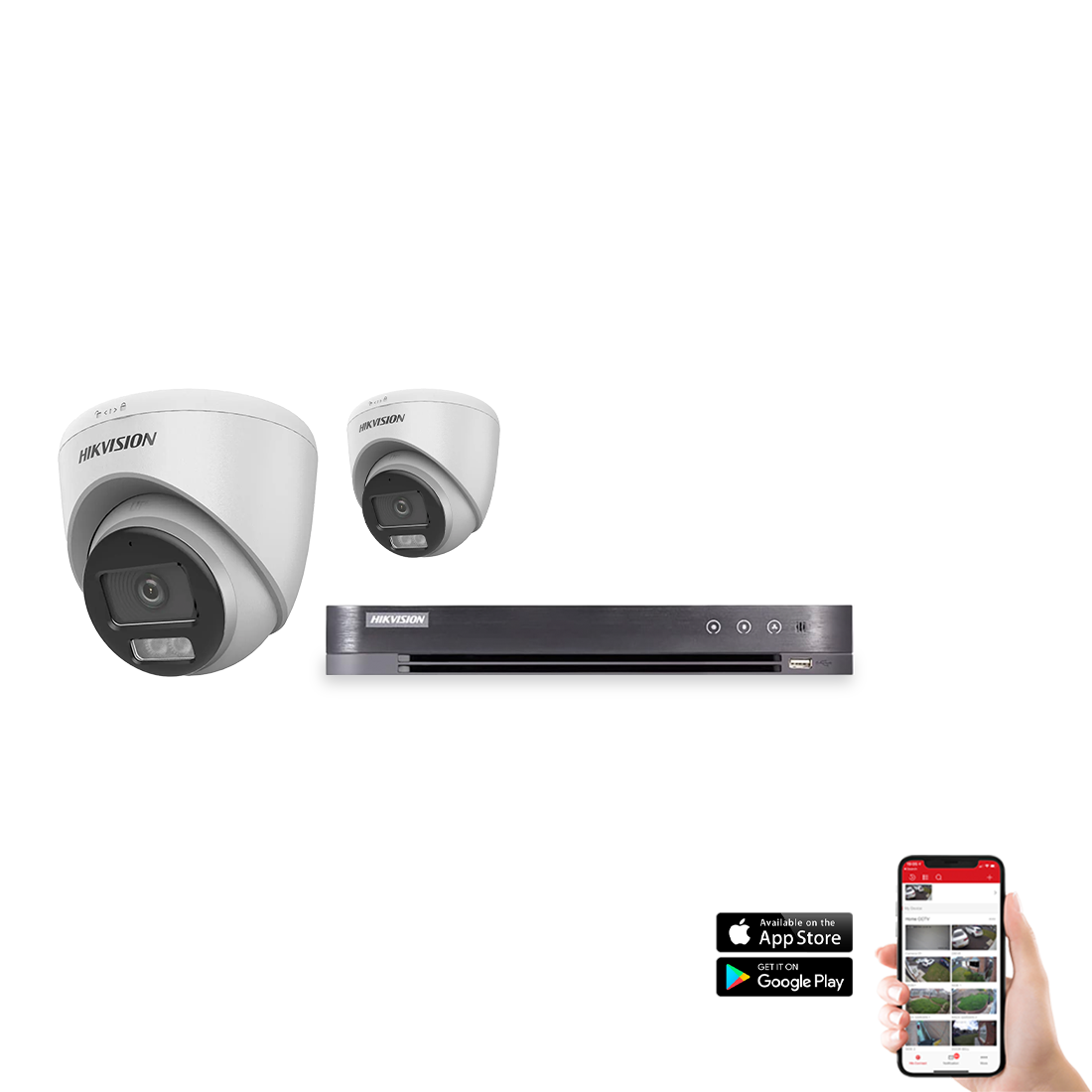 Hikvision POC Hybrid ColorVu 2 Camera 4ch 4K 8MP 40M CCTV Kit (HIK-KIT-POC-HYB-8MP-2)