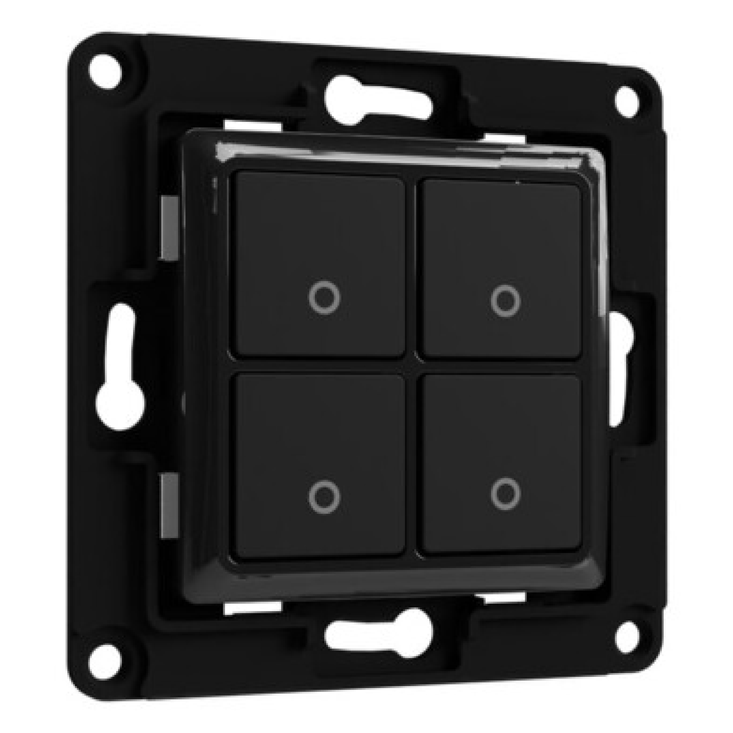 Shelly Wall Switch 4 (Black) (SHEL-WALL-SWITCH-4-BK)