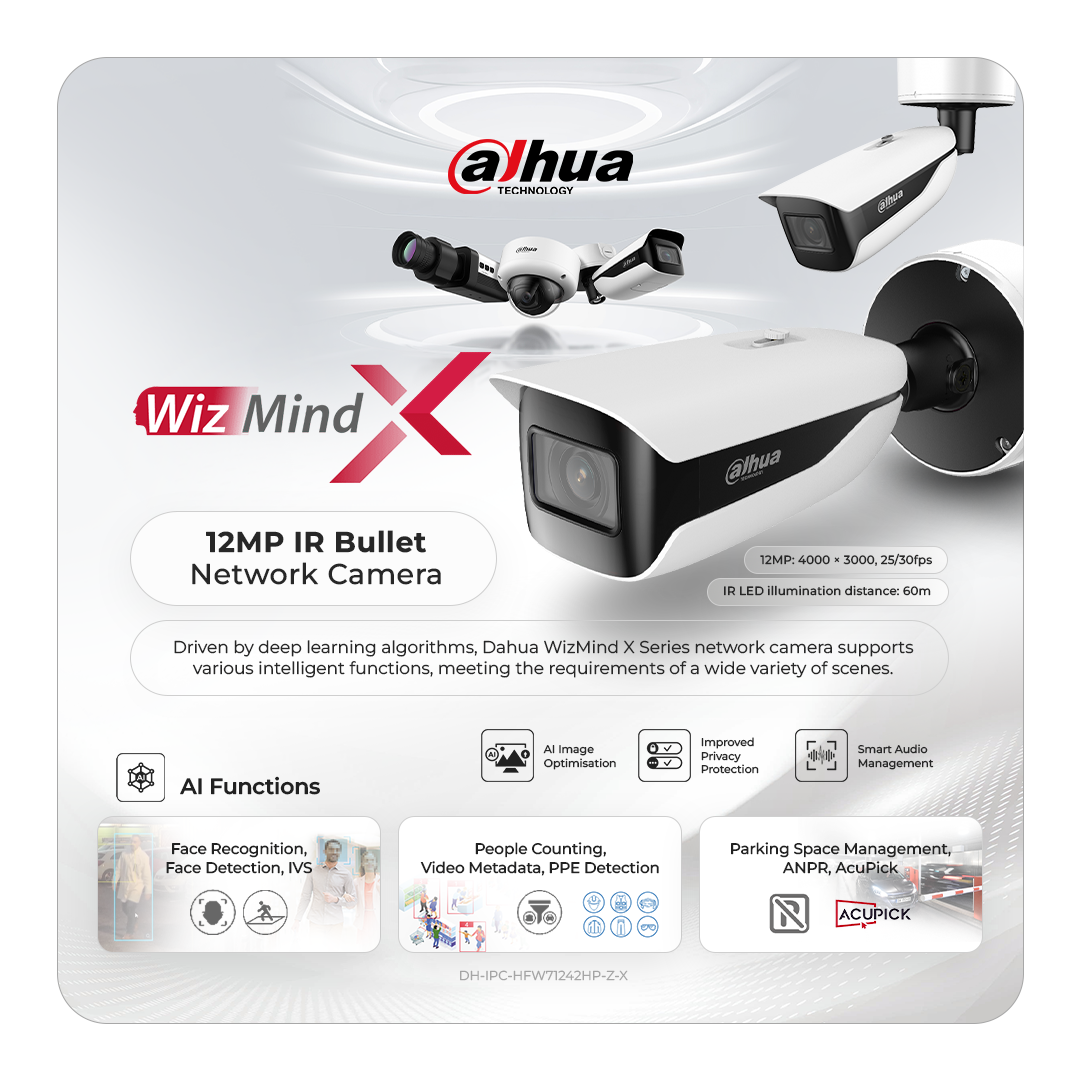 Dahua DH-IPC-HFW71242HP-Z-X - 12MP IR Bullet WizMind X Network Camera - Image 2