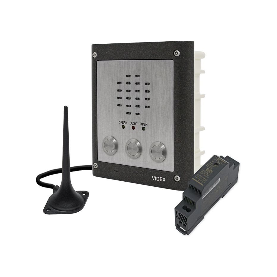 Videx 4000 Series GSMVRK - 3 Button GSM Audio Kit w/ PSU + Antenna
