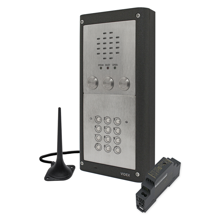 Videx 4000 Series GSMVRKC - 3 Button Codelock GSM Audio Kit w/ PSU + Antenna