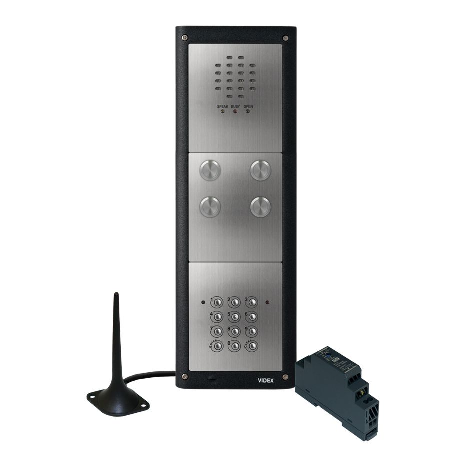 Videx 4000 Series GSMVRKC - 4 Button Codelock GSM Audio Kit w/ PSU + Antenna