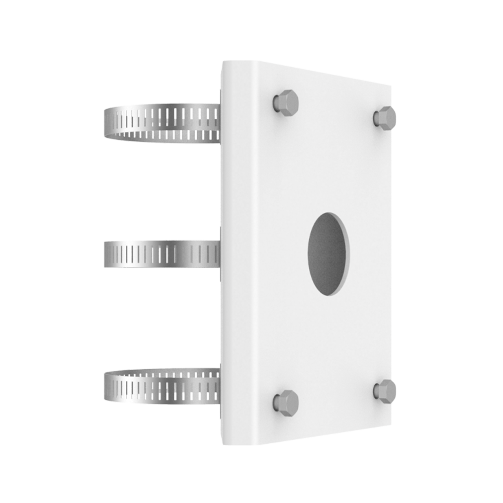 Noctis Pro NP-M-PM-PT215 White Steel Pole Mount Bracket for PTZs