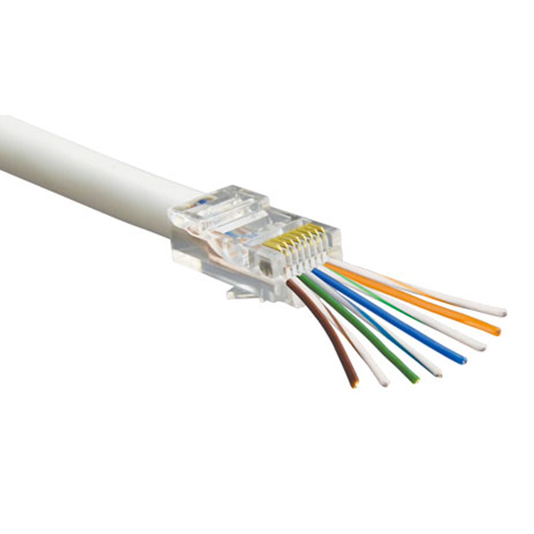 RapidFit RJ45 Crimp Connectors for CAT6 - Pack of 50 (CON-RJ45-CAT6-RAPID-PK50)