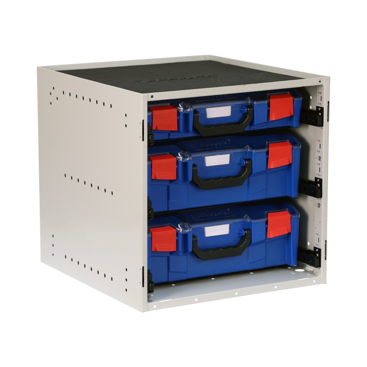 StorageTek Single Cabinet Including 2 Large & 1 Small Case