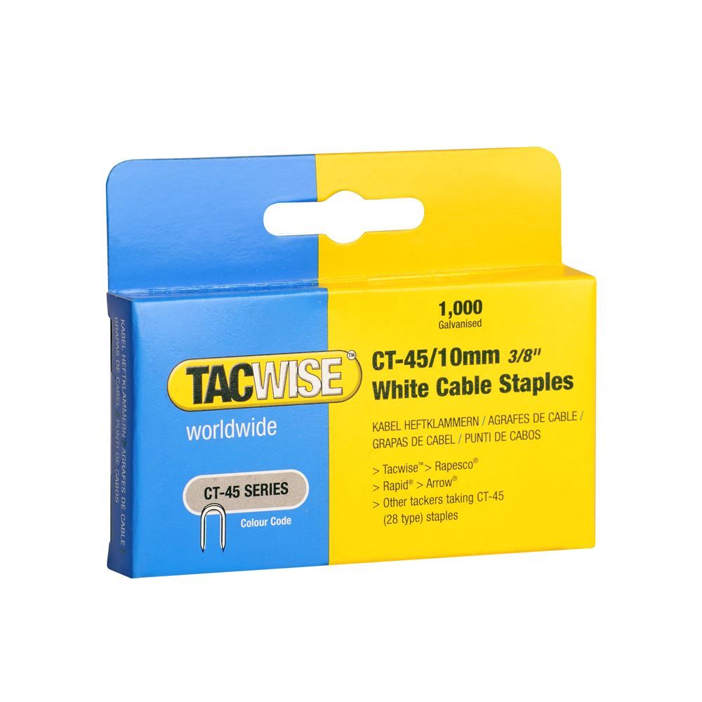 (1000) Tacwise CT-45 10mm Cable Staples