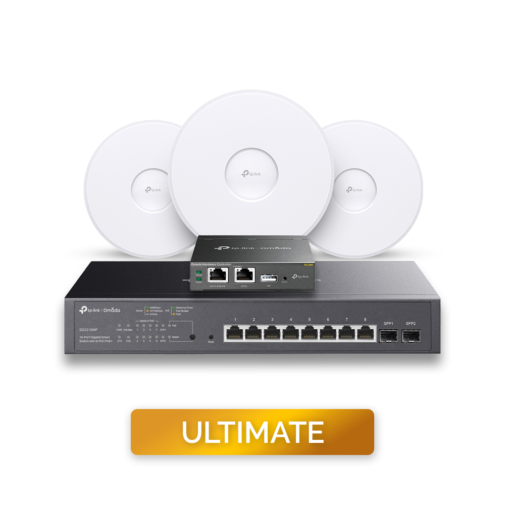 TP-Link WiFi 7 AP Bundle [ULTIMATE] 3x EAP772, 8 or 16 Port PoE Switch (Optional OC200 Controller)