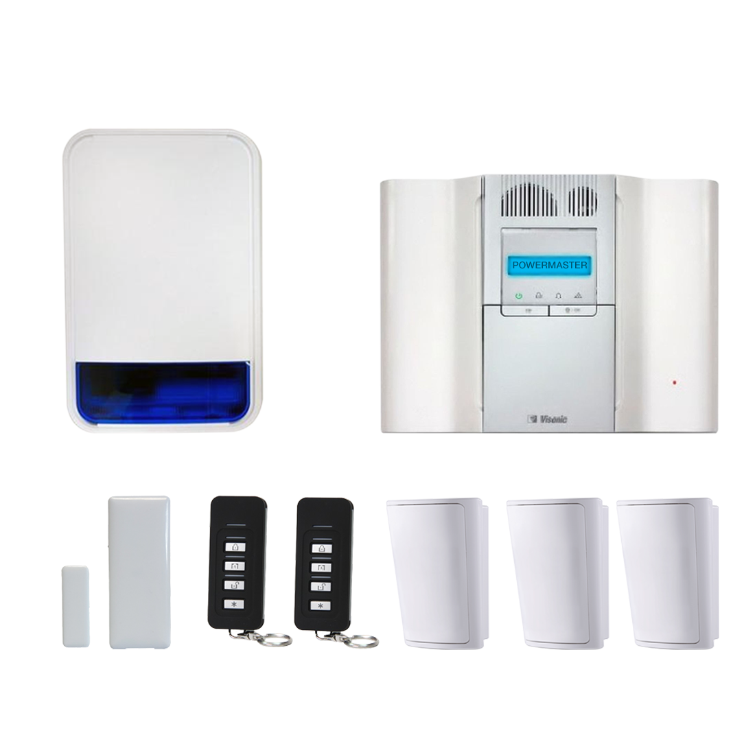 Visonic PG2 PowerMaster GT64 3PIR Standard Wireless Alarm Kit (PMGT64-BELL-3PIR-KIT)