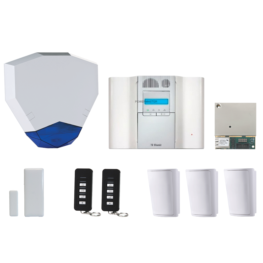 Visonic PG2 PowerMaster GT64 3PIR IP Wireless Alarm Kit (PMGT64-HEX-3PIR-KIT-IP)