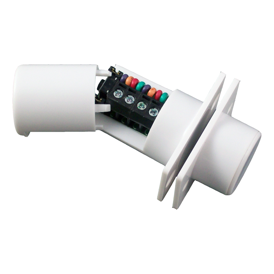 CQR Flush Grade 2 Magnetic Door Contact with Tamper & Resistors - White (CQR-FC508/WH/MULTI/G2/EN)