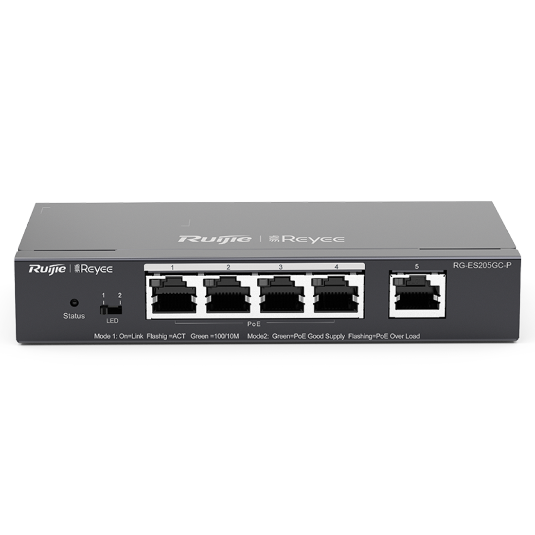 Ruijie Reyee 4 Port PoE 54w Gigabit Managed Desktop Switch (RG-ES205GC-P)