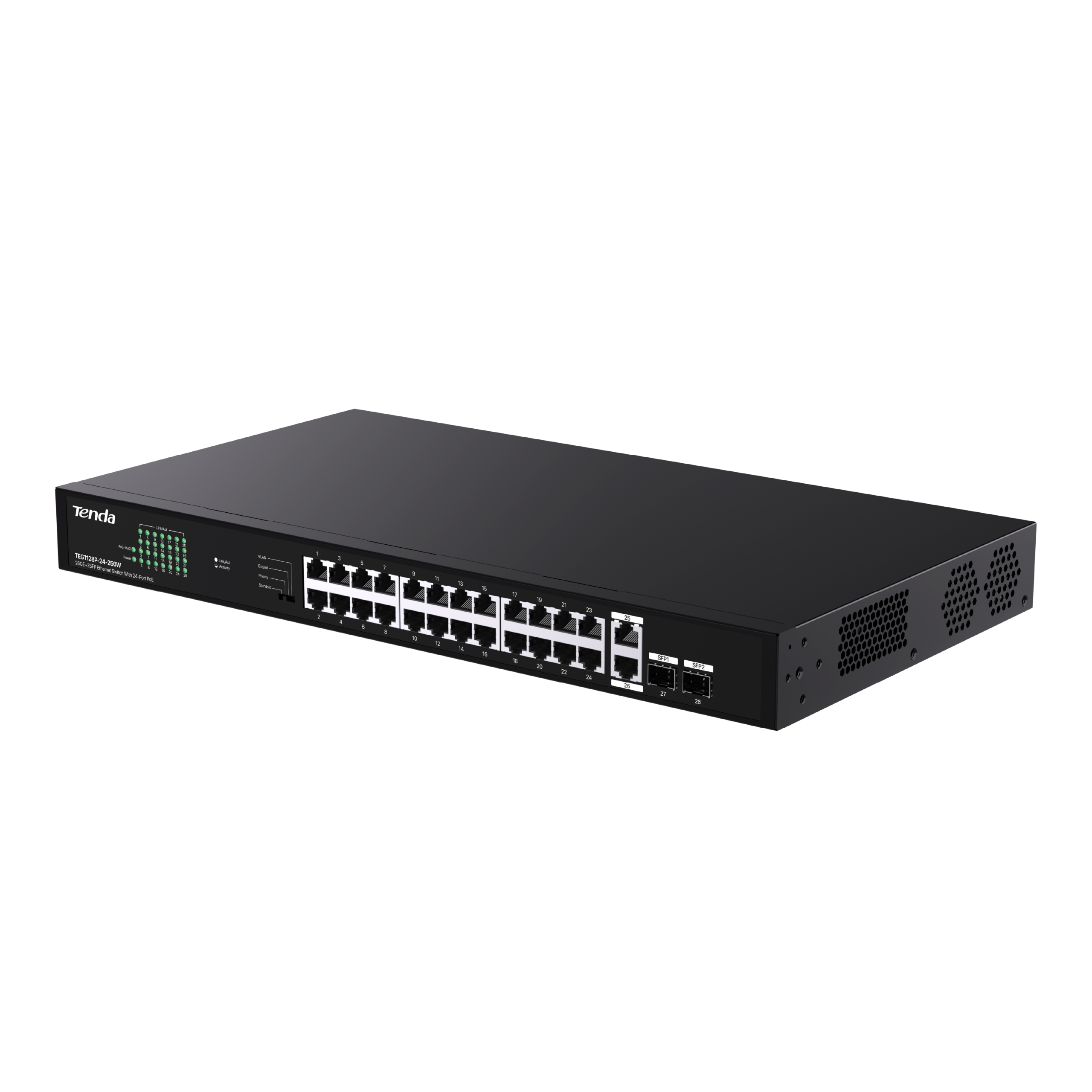 Tenda TEG1120P-16-250W - 5 Port PoE 250w Gigabit Switch (TEN-TEG1120P-16-250W) - Image 2