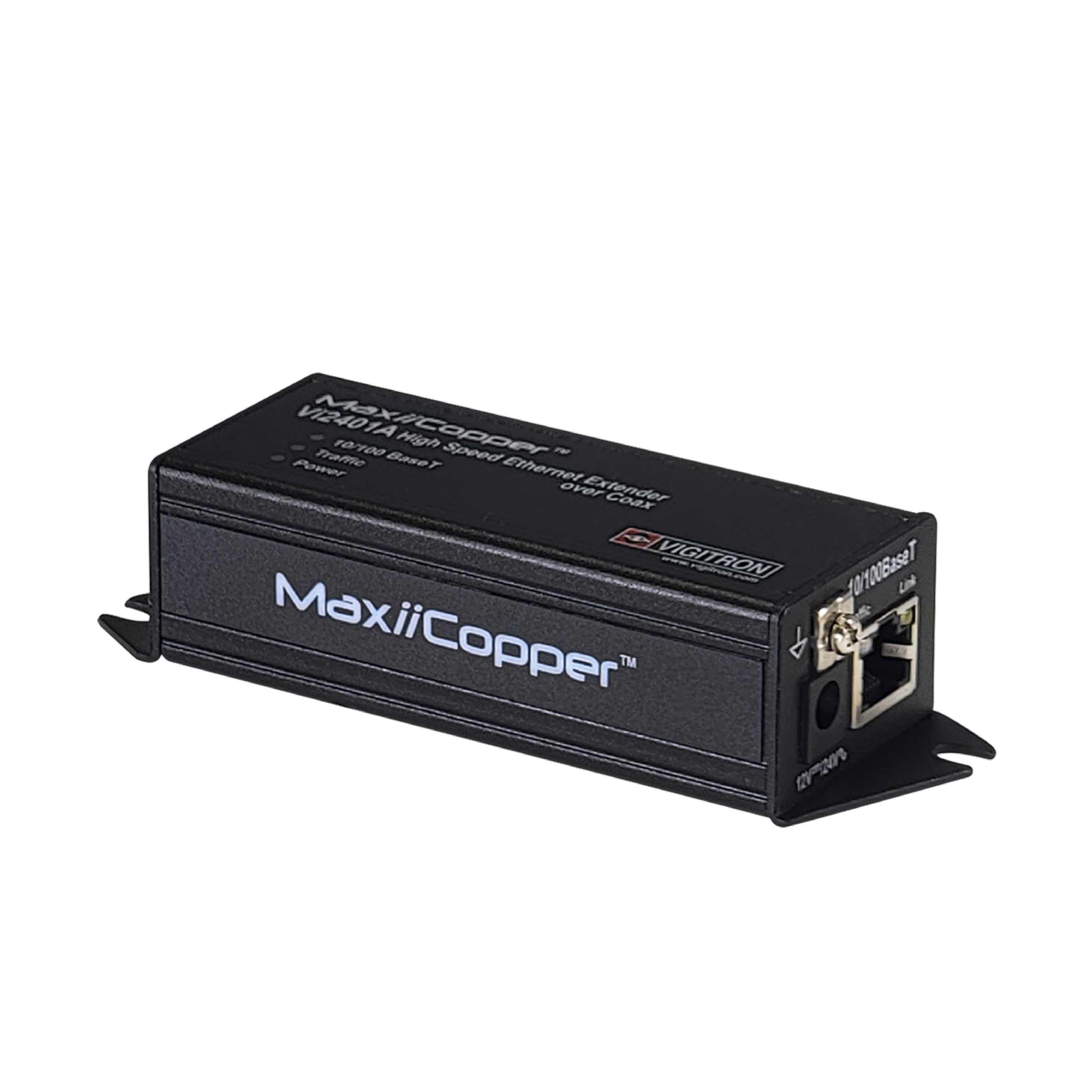 Vigitron 1-Port MaxiiCopper Ethernet Extender/PoE over Coax (Requires 12v 1ah) (VIG-VI2401A) - Image 2