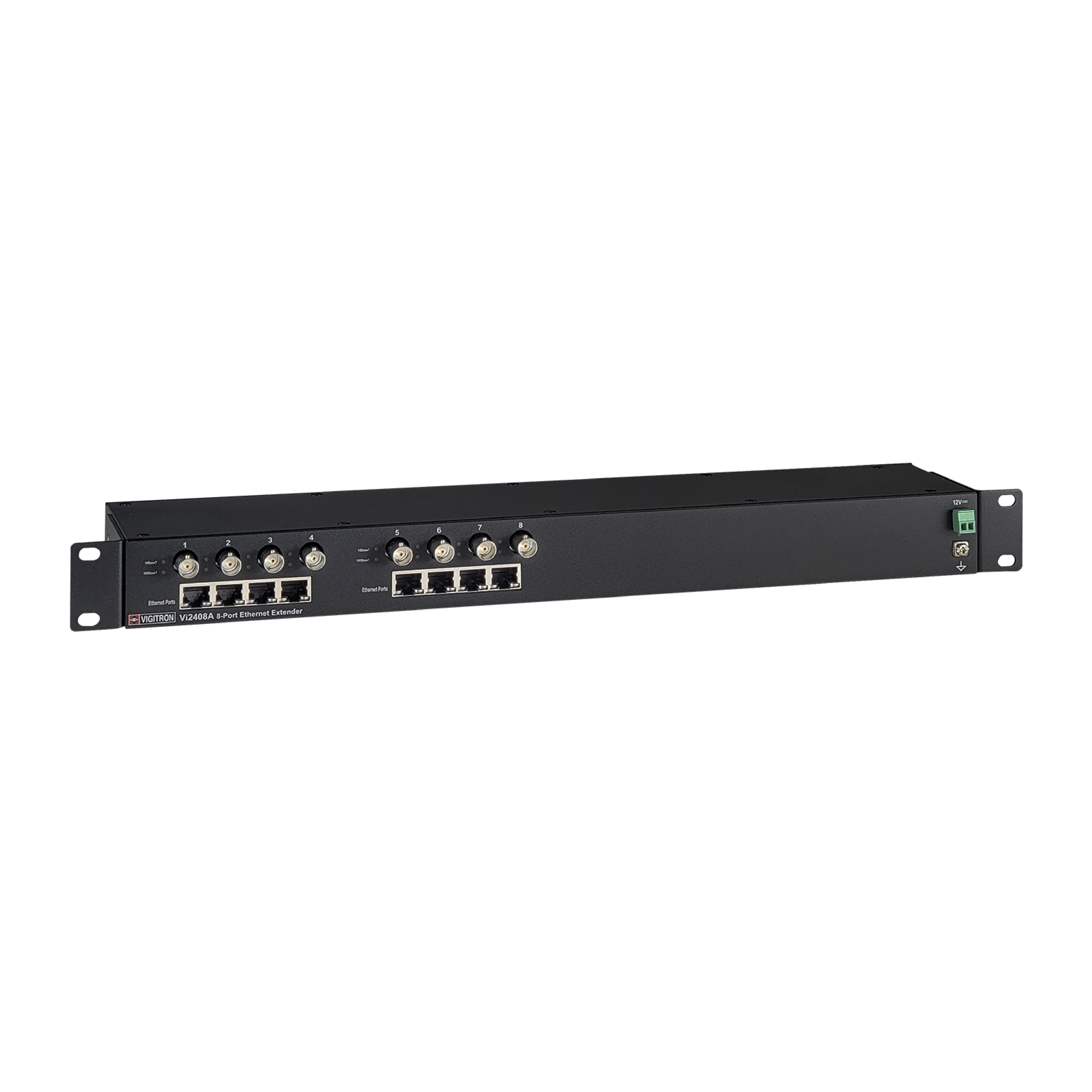 Vigitron 8-Port MaxiiCopper Ethernet Extender/PoE over Coax (Requires 12v 3ah) (VIG-VI2408A)