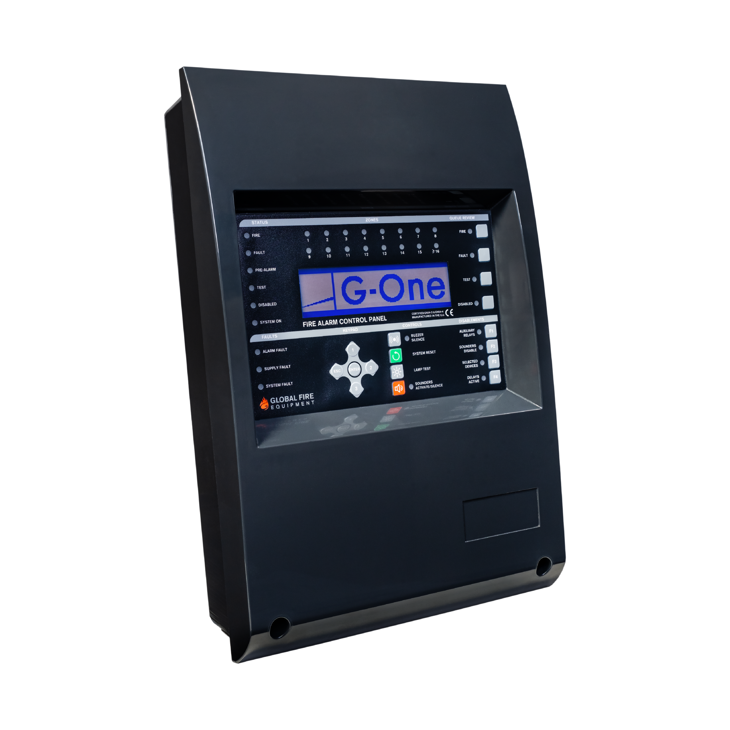 Global Fire G-ONE 1 Loop Addressable Fire Alarm Control Panel – G-1 Black (G-1(BLK))