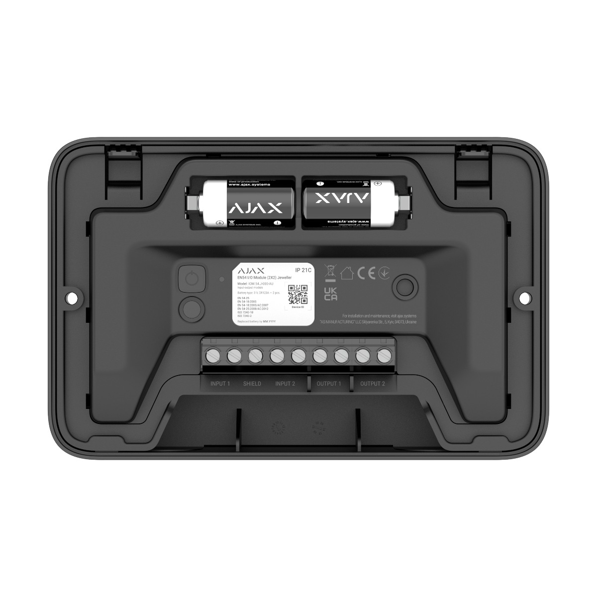 Ajax EN54 I/O Module (2X2) 124591 - Black - Image 4