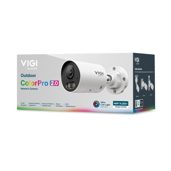 TP-Link VIGI S345S - 4MP Colour Pro Mini Bullet Network Camera - 4mm - Image 4