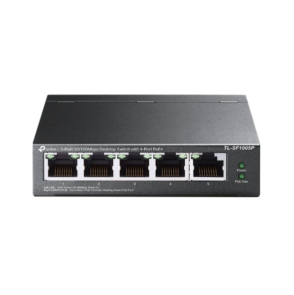 TP-Link 4 Port 100Mbps Switch, 4xPoE, 58W