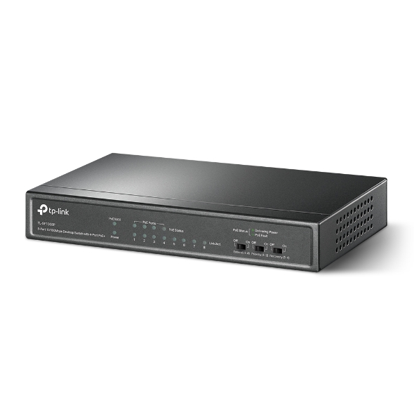 TP-Link 8 Port 100Mbps Switch, 4xPoE+, 66W - Image 2
