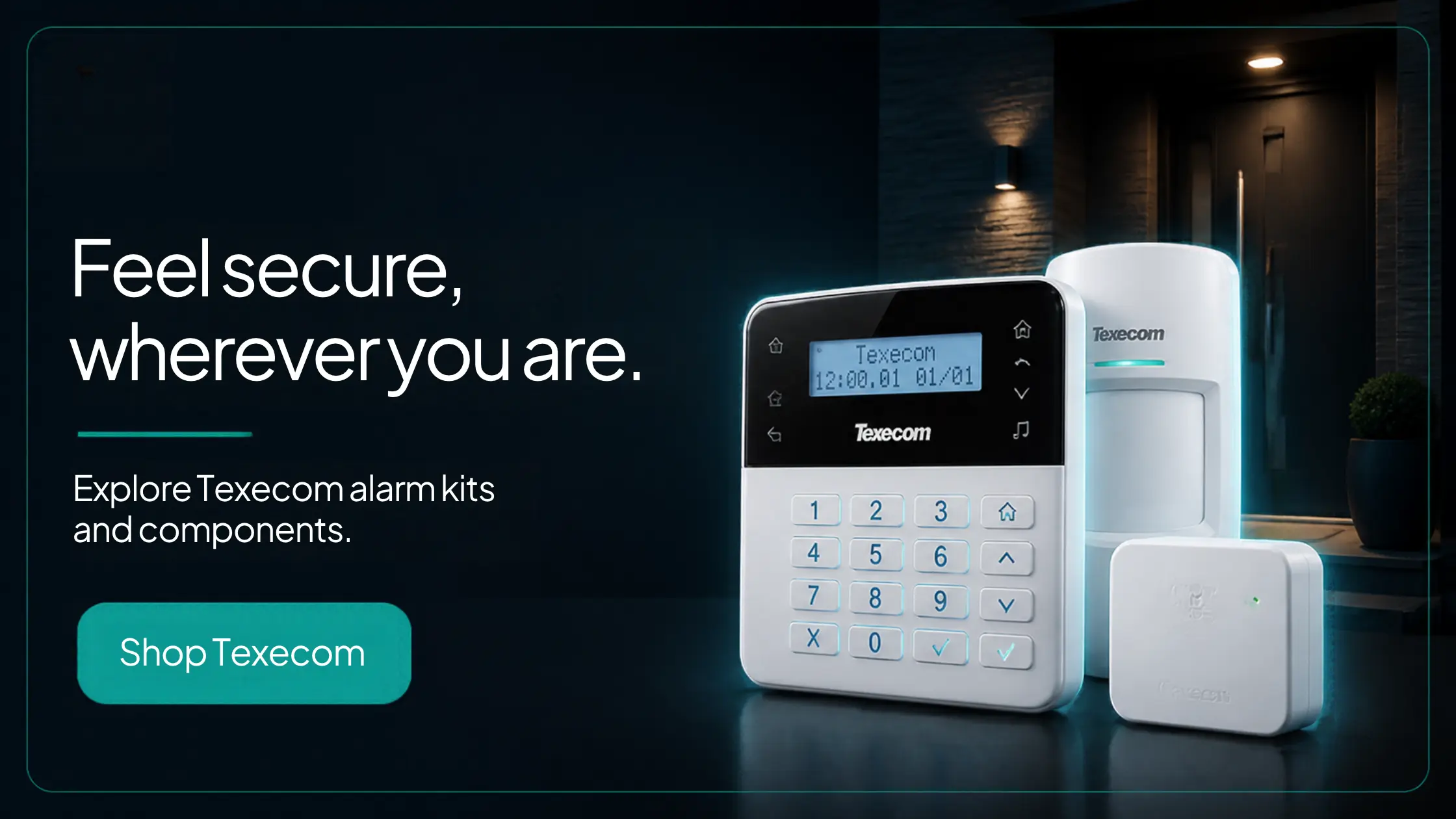 Texecom alarm panels, keypads and detectors UK
