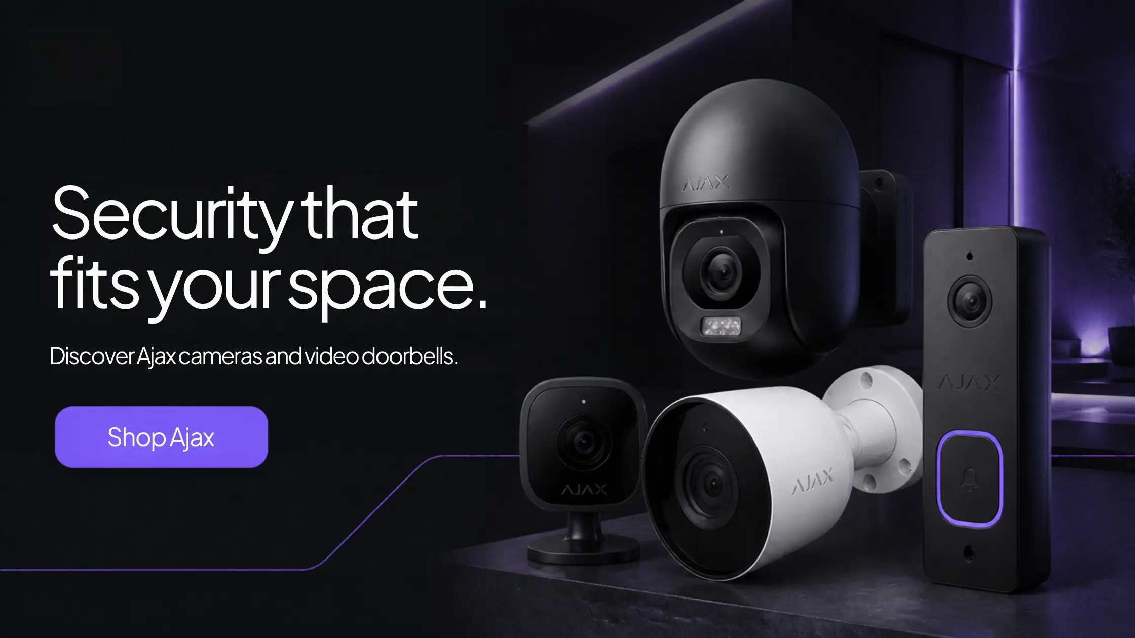 Ajax wireless alarm systems, cameras and video doorbells