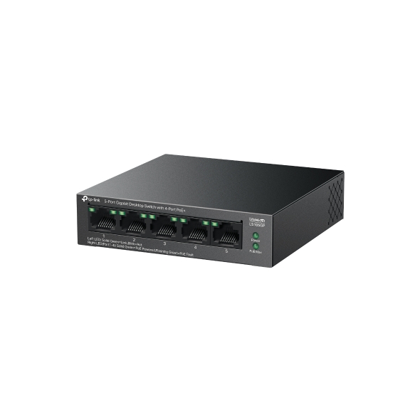 TP-Link LS105GP - 5 Port Gigabit Switch (4-Port PoE+) - Image 2
